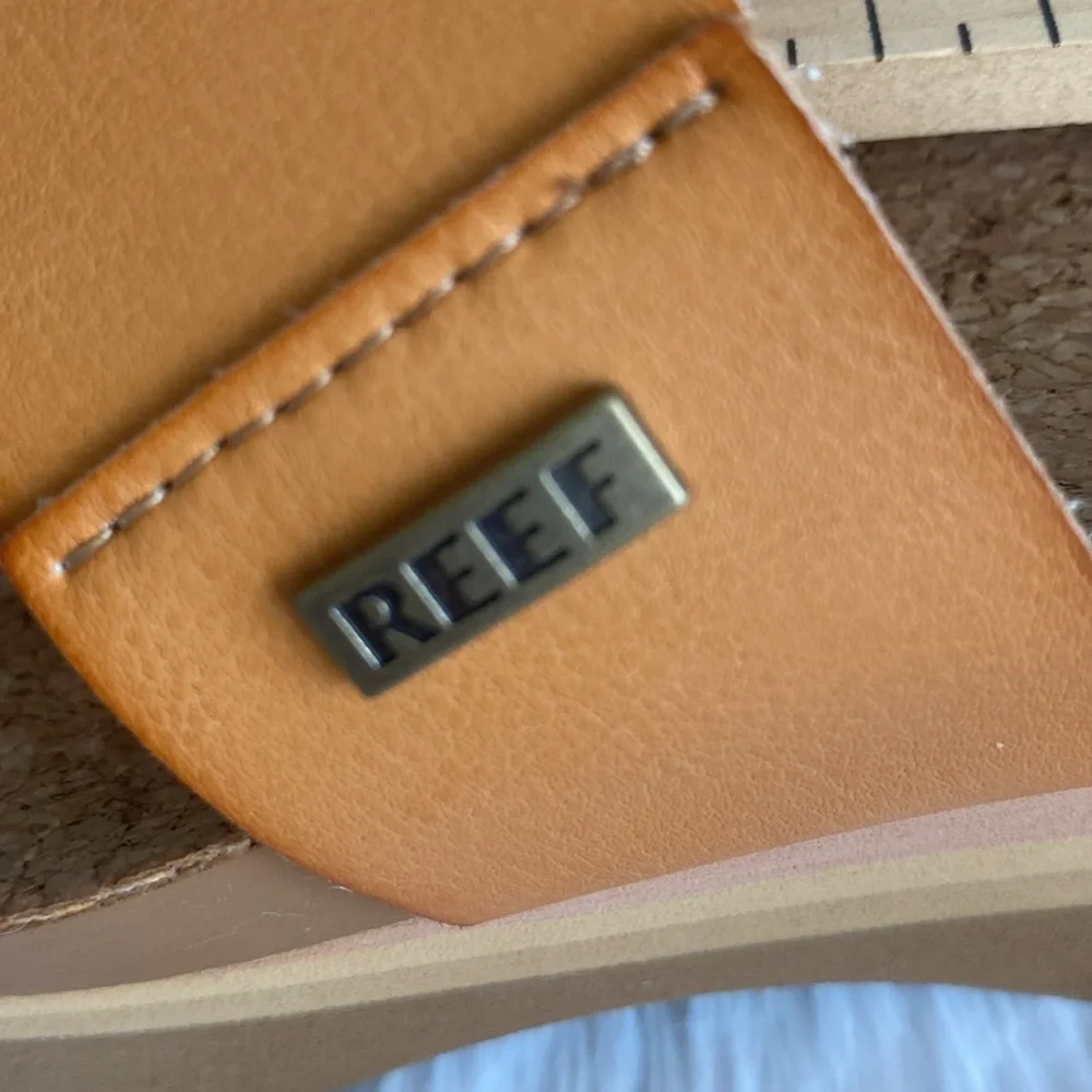 REEF Vista Higher Two Strap Slide Tan Sandals - Picture 9 of 11